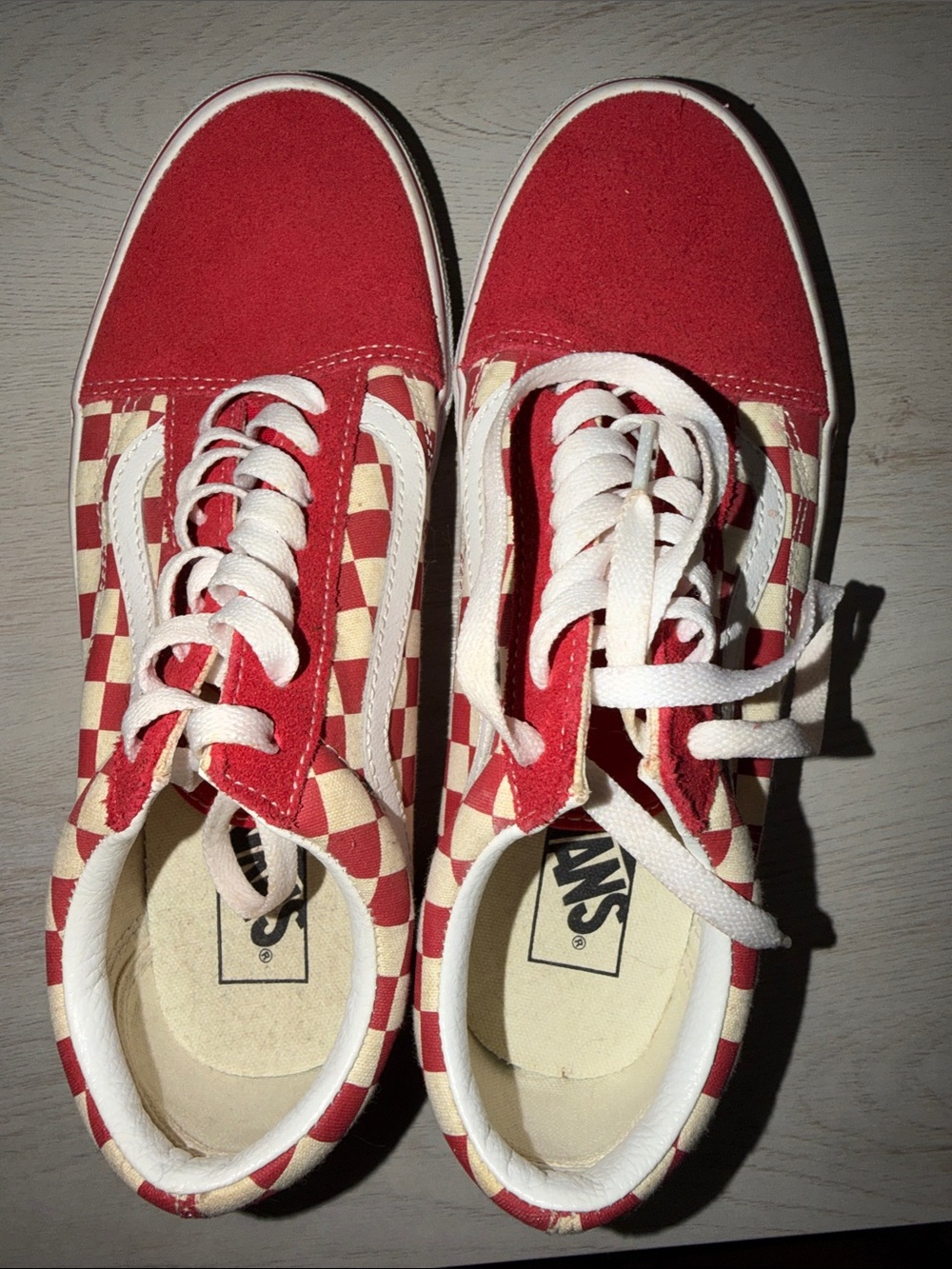 Red Checkered Vans
